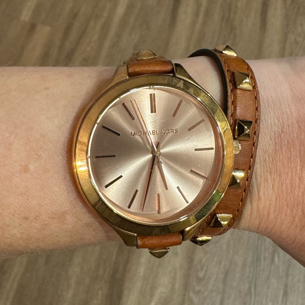 Michael Kors Gold and Brown Women's Watch